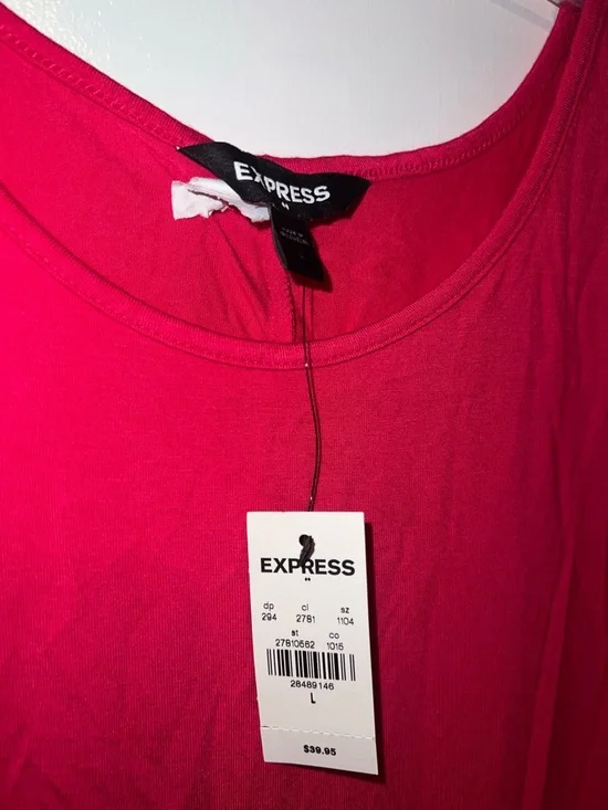 Express Hot Pink Sleeveless Maxi Dress - Picture 2 of 2